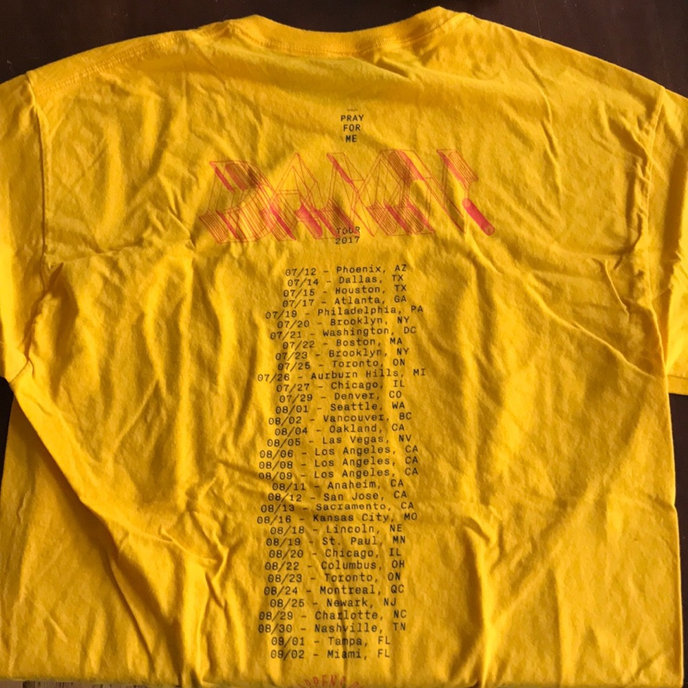 Kendrick Lamar Damn Tour 2017 Size L